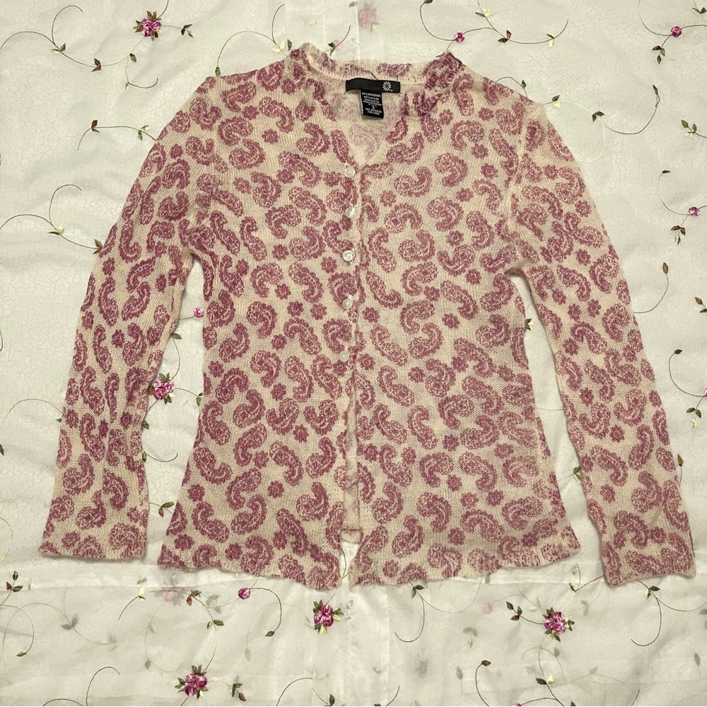 Vintage coquette knit top l